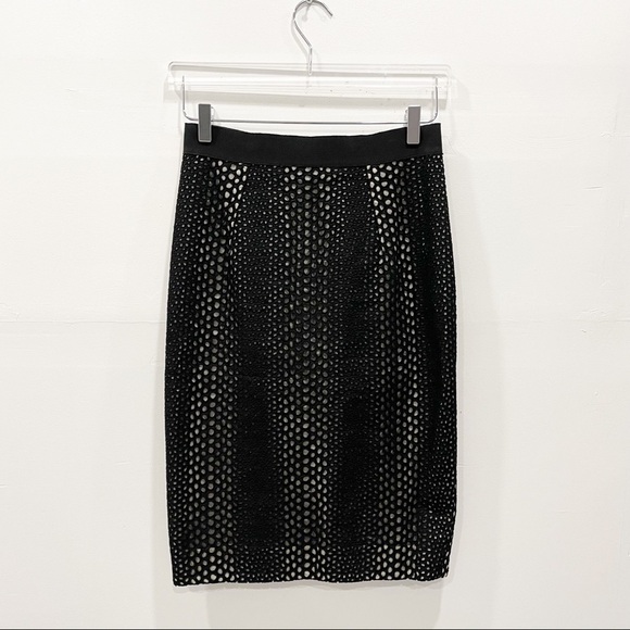 Giambattista Valli Lace Pencil Skirt Black Size 42 / Small - Picture 1 of 11